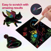 Rainbow Scratch Paper Art Set with Bamboo Stylus