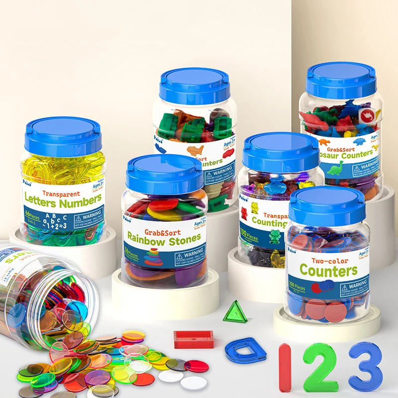 Montessori Light Table Sorting Blocks for Sensory Learning