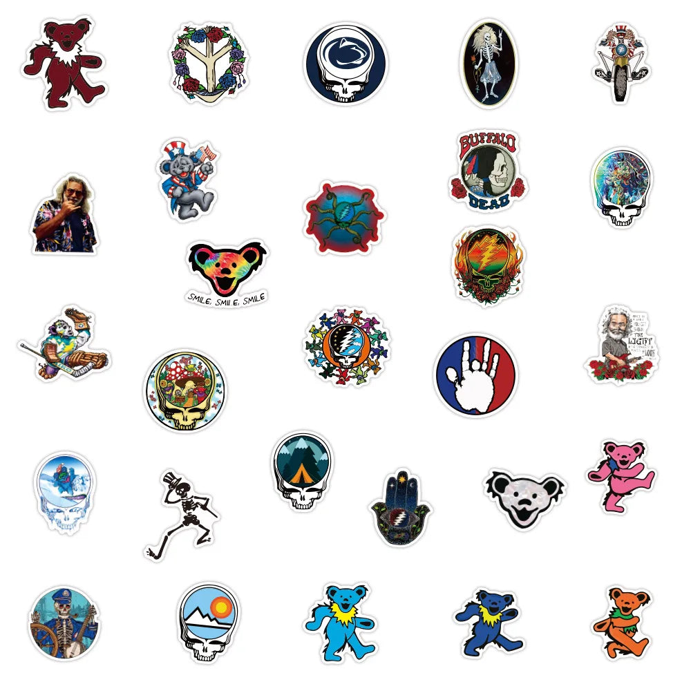 Vintage Rock Music Sticker Pack