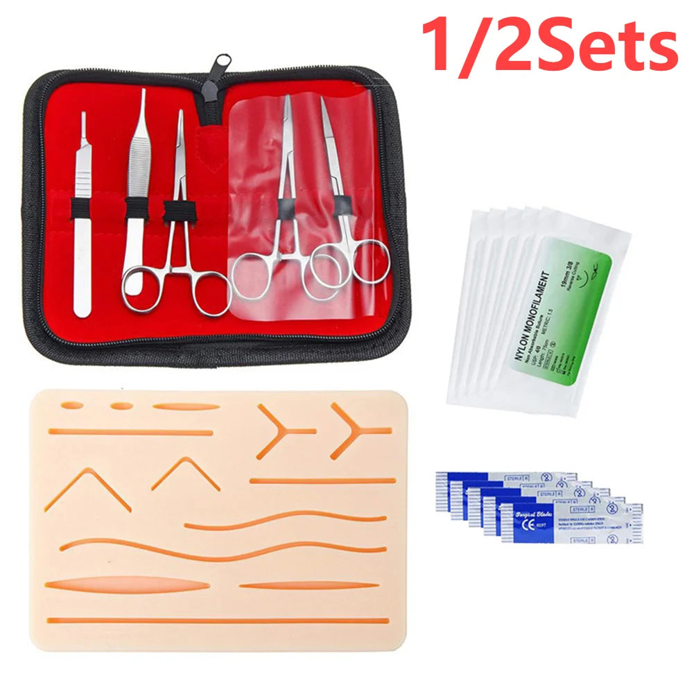 Suture Practice Kit with Reusable Skin Pad for Medical Training