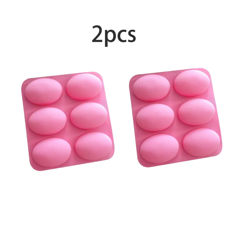 6-Cavity Silicone Soap Mold for DIY Crafts & Baking