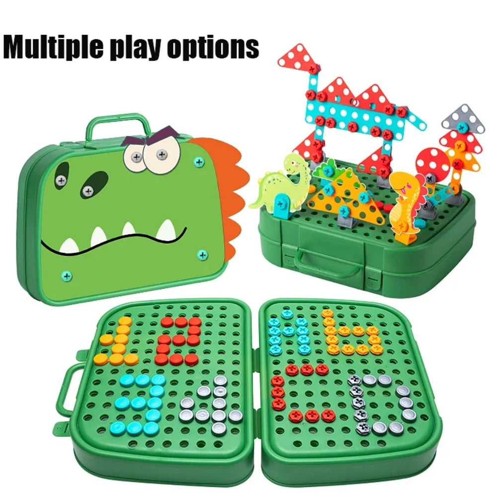 Kids STEM Building Set with Electric Drill and Screwdriver