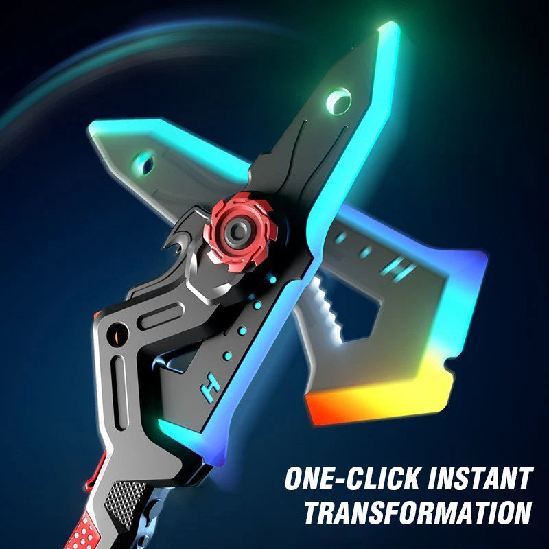 LED Light-Up Transforming Sword & Axe Toy with Sound Effects