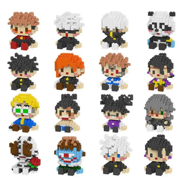 Building block set featuring Jujutsu Kaisen characters Gojo Satoru and Geto Suguru