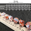 Handmade Resin D&D Dice Set – 7 Polyhedral Dice with Floral Design