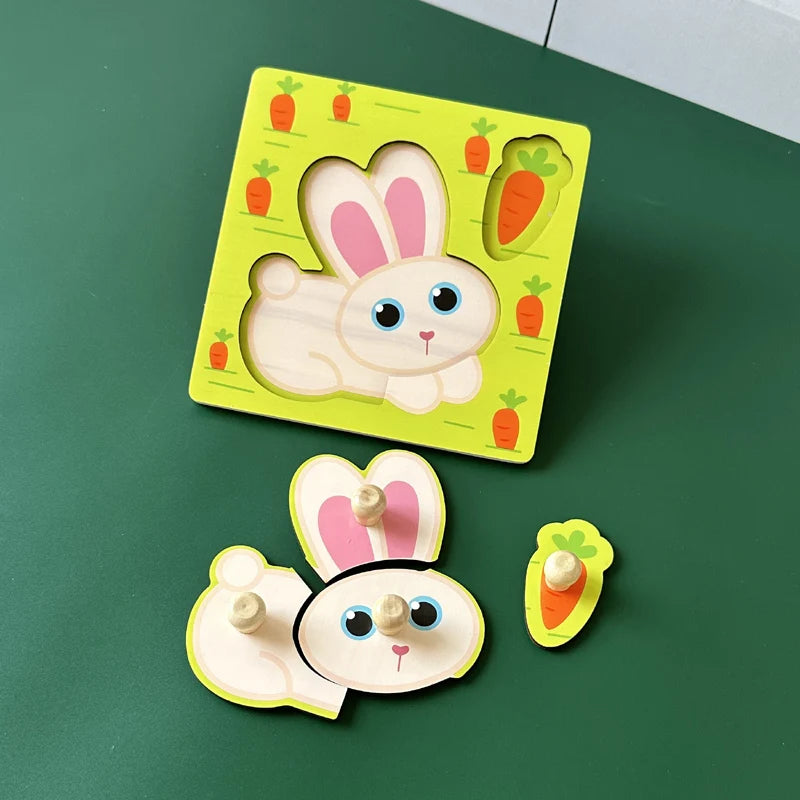 Wooden Montessori Puzzle Board for Toddlers