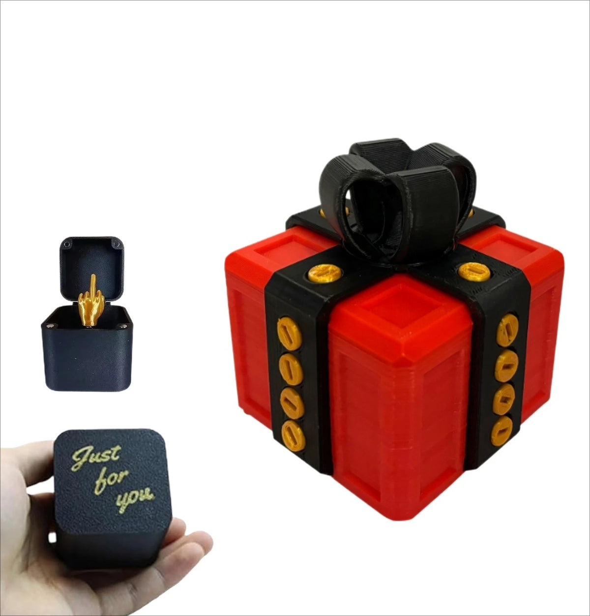 Annoying Present Prank Box with Pop-Up Middle Finger