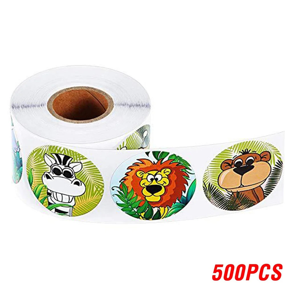 Spanish Motivational Reward Stickers for Kids – Cute Animal Encouragement Sticker Roll