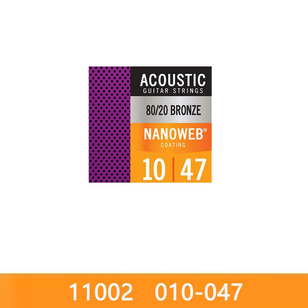 Packaging for Acoustic Guitar Strings 80/20 Bronze coating with a size of 10 x 47