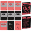 A set of ten couples scratch-off challenge cards for romantic date nights featuring various prompts and instructions