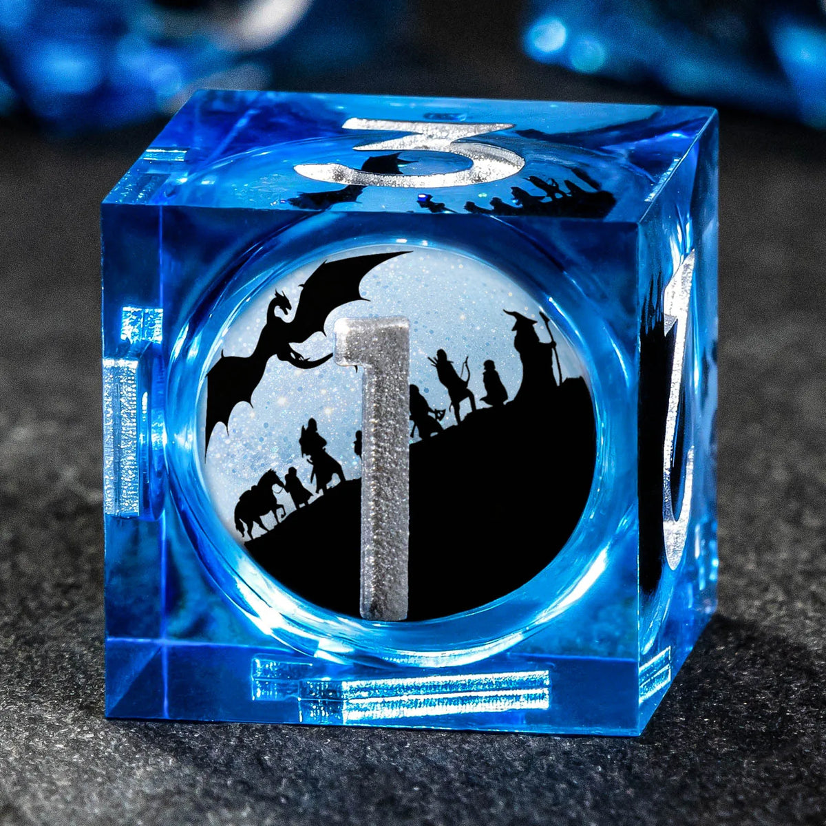 Liquid Core Polyhedral Dice Set for RPG Games
