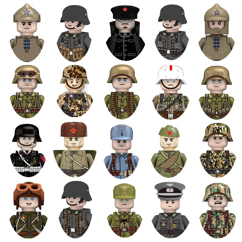 Mini Military Soldier Building Block Figures - Camouflage Airman Sets