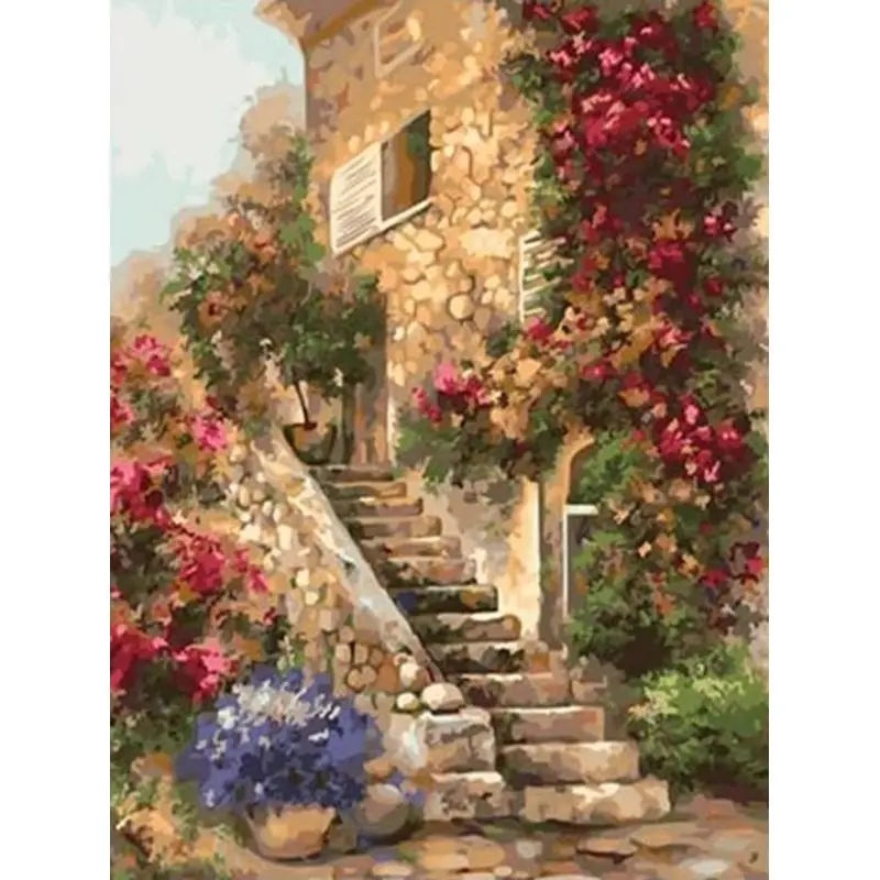 5D Diamond Painting Kit - Scenic Town Landscape Art