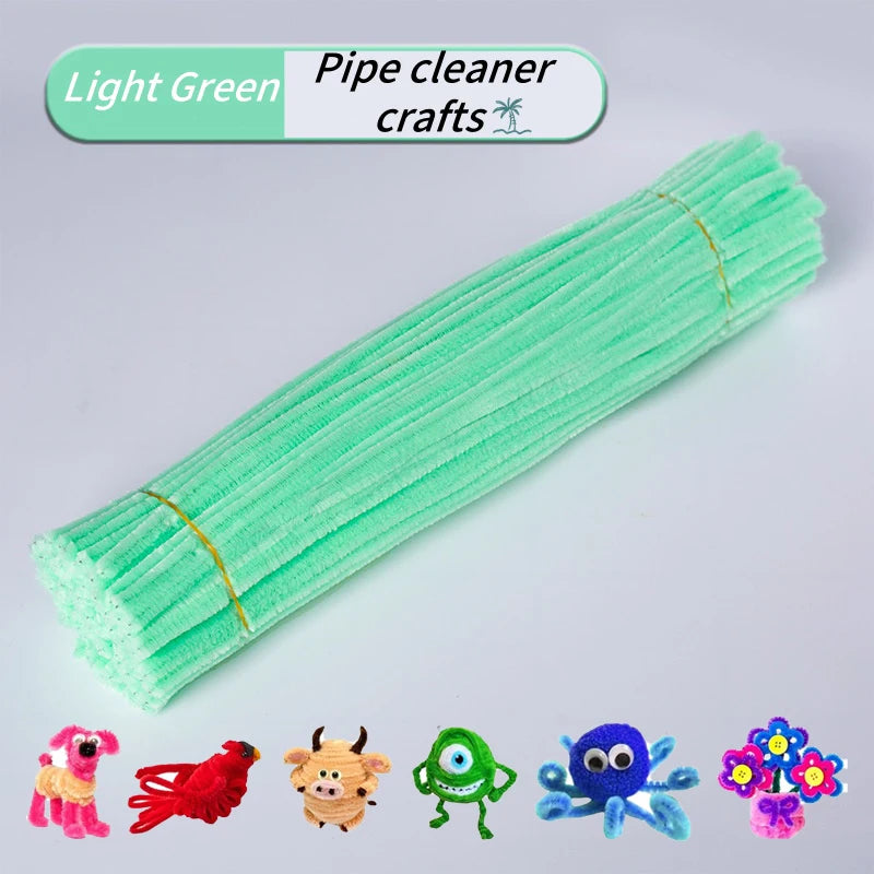 100-Piece Chenille Stem Pipe Cleaners for Crafts & Decor