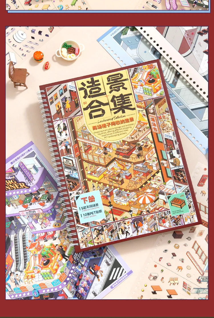 3D House Scene Stickers for Scrapbooking and DIY Crafts