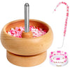 Wooden Bead Spinner with Big Eye Needle for Jewelry Making