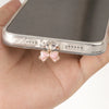 Pink & White Bowknot Phone Dust Plug