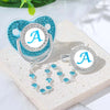 Personalized Zircon Pacifier Clip with Silicone Teether