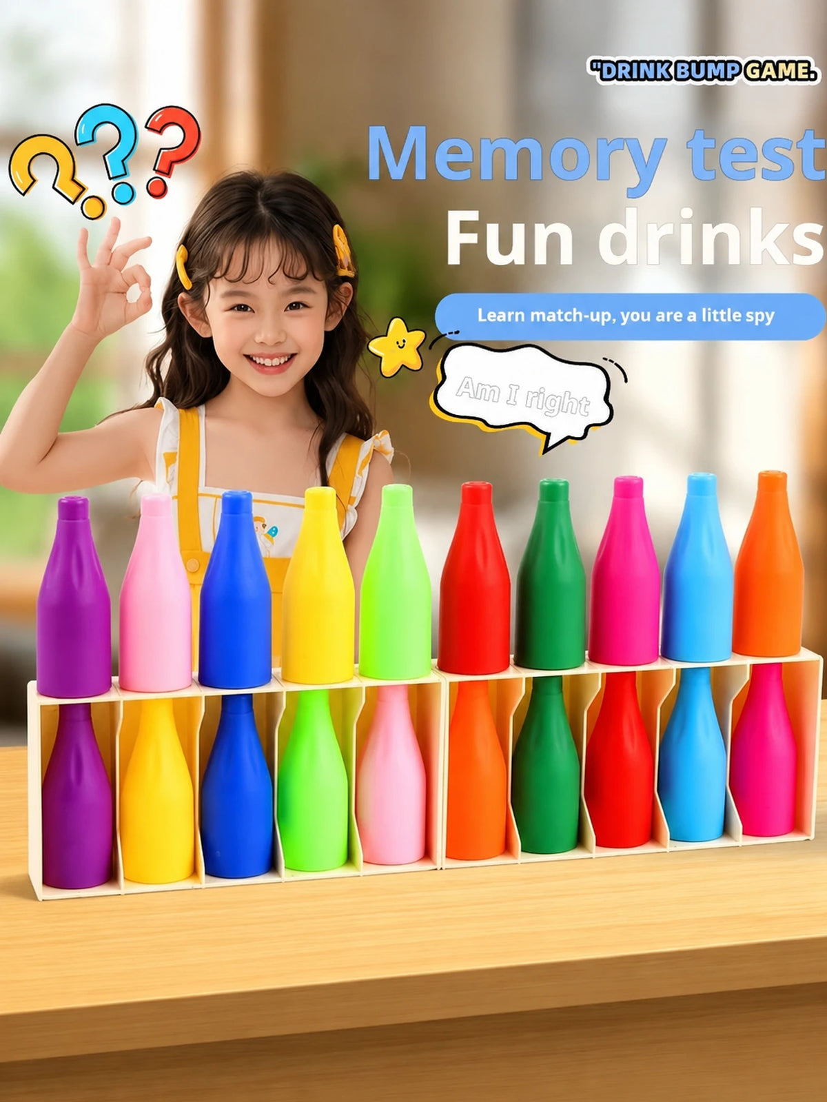 Memory & Logic Bottle Guessing Game for Kids