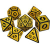 7-Piece Polyhedral Dice Set with Dual-Color Design for RPG and Tabletop Games