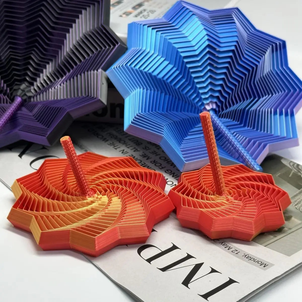 3D Fidget Star with Mesmerizing Whirl Motion