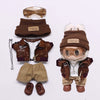 Retro Leather Jacket for 15/17cm Labubu Dolls