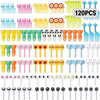A large collection of colorful kawaii mini fruit forks and various shaped plastic forks for kids