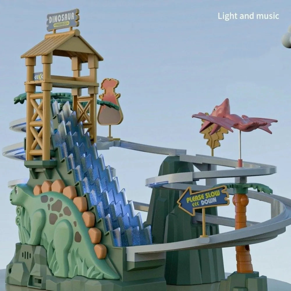 Electric Dinosaur Race Track Toy with Lights and Music