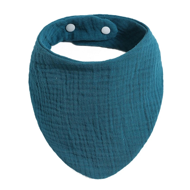 Organic Cotton Muslin Baby Bib with Bandana Style