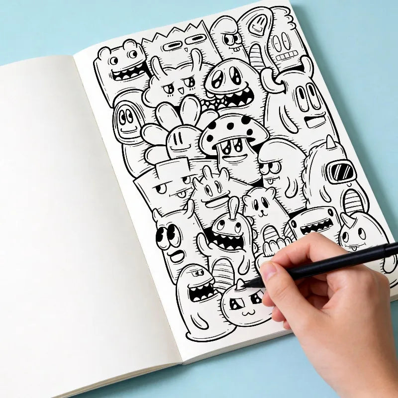Graffiti Line Art Coloring Book for Adults
