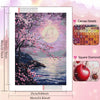 Full Drill Diamond Painting Kit - Moonlit Tree Landscape Art