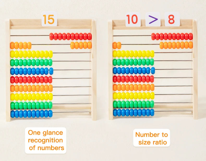 Wooden Rainbow Abacus for Early Math Learning