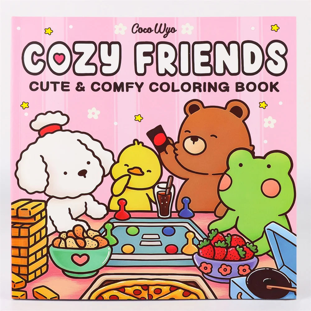 Cozy Friends Halloween Coloring Book for Adults and Teens