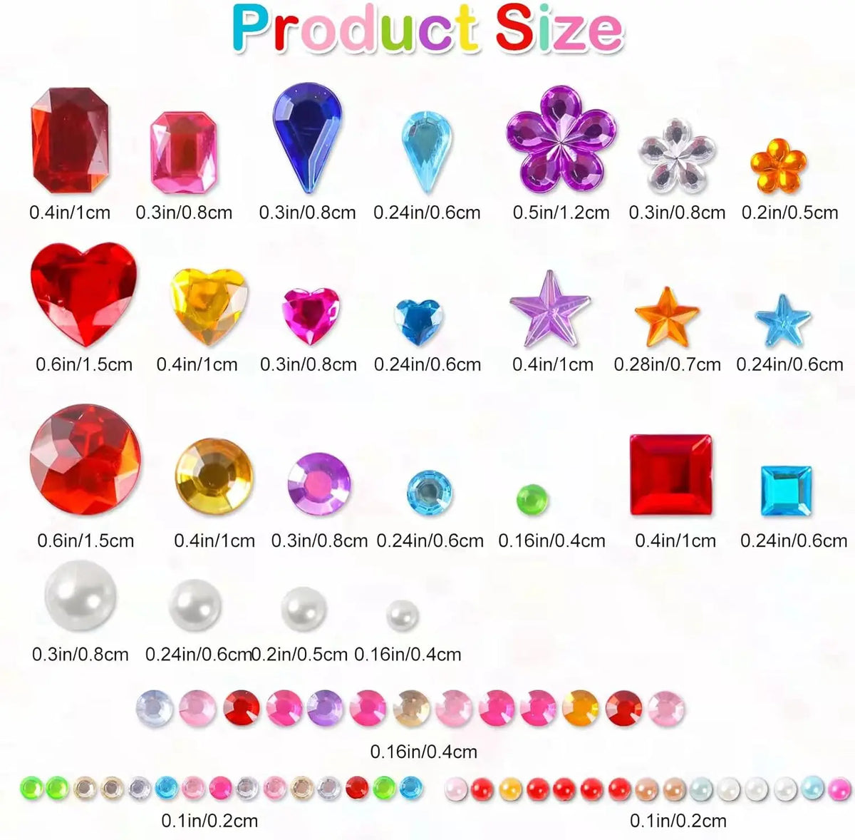 Self-Adhesive Gem Stickers for Crafts – 2,742 Pieces