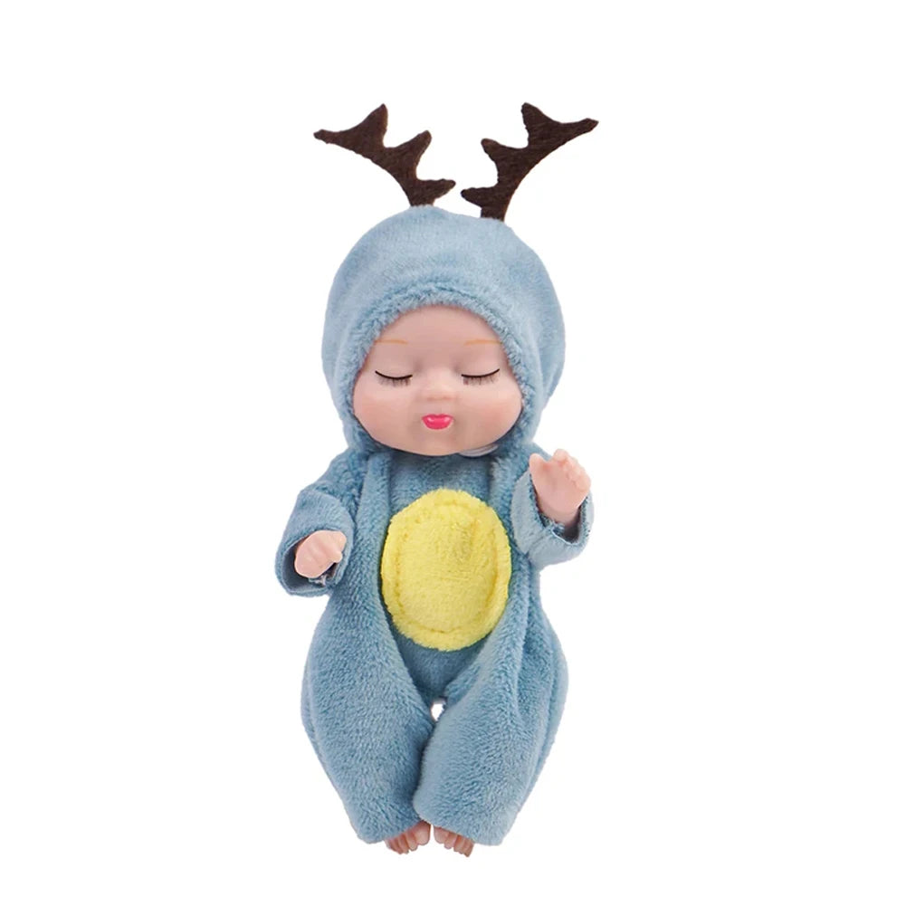 Mini Sleeping Baby Dolls with Clothes - Set of 6