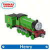 A green Thomas & Friends diecast train character named Henry with a number 3 on the side.