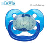 Blue silicone pacifier soother for 0-6 months baby use