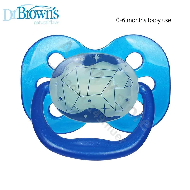 Blue silicone pacifier soother for 0-6 months baby use