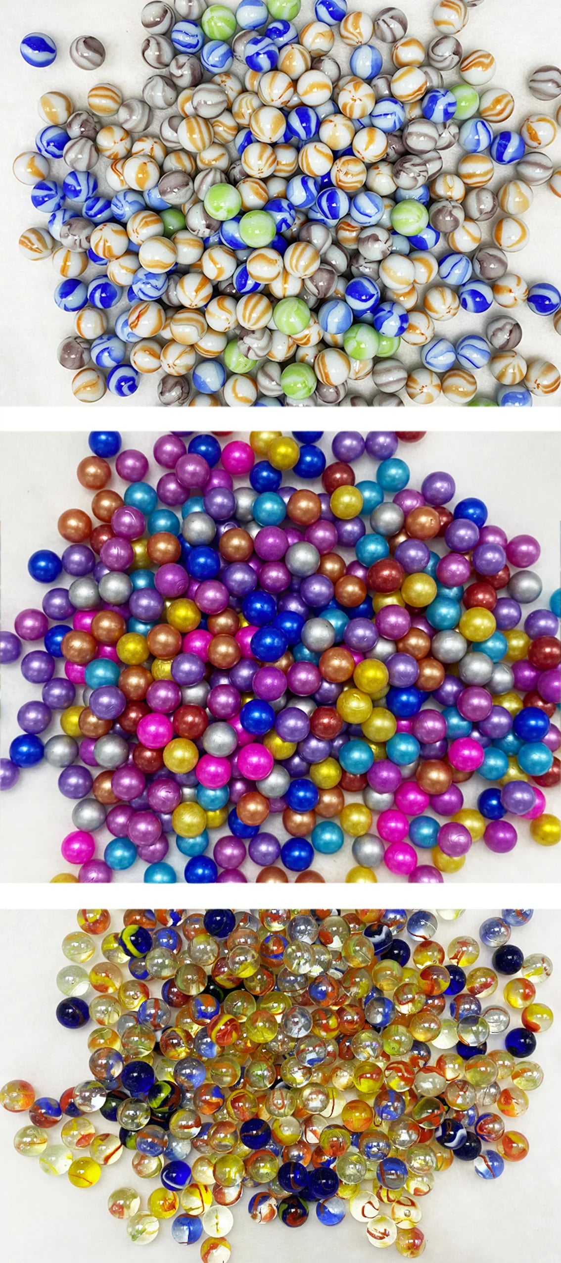 Colorful Glass Marbles for Play, Decor & Craft Projects