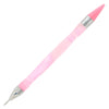 A pink double-head diamond painting pen with a silver cap and wax tip.