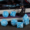 Plum Flower Polyhedral Dice Set (7 Pieces)