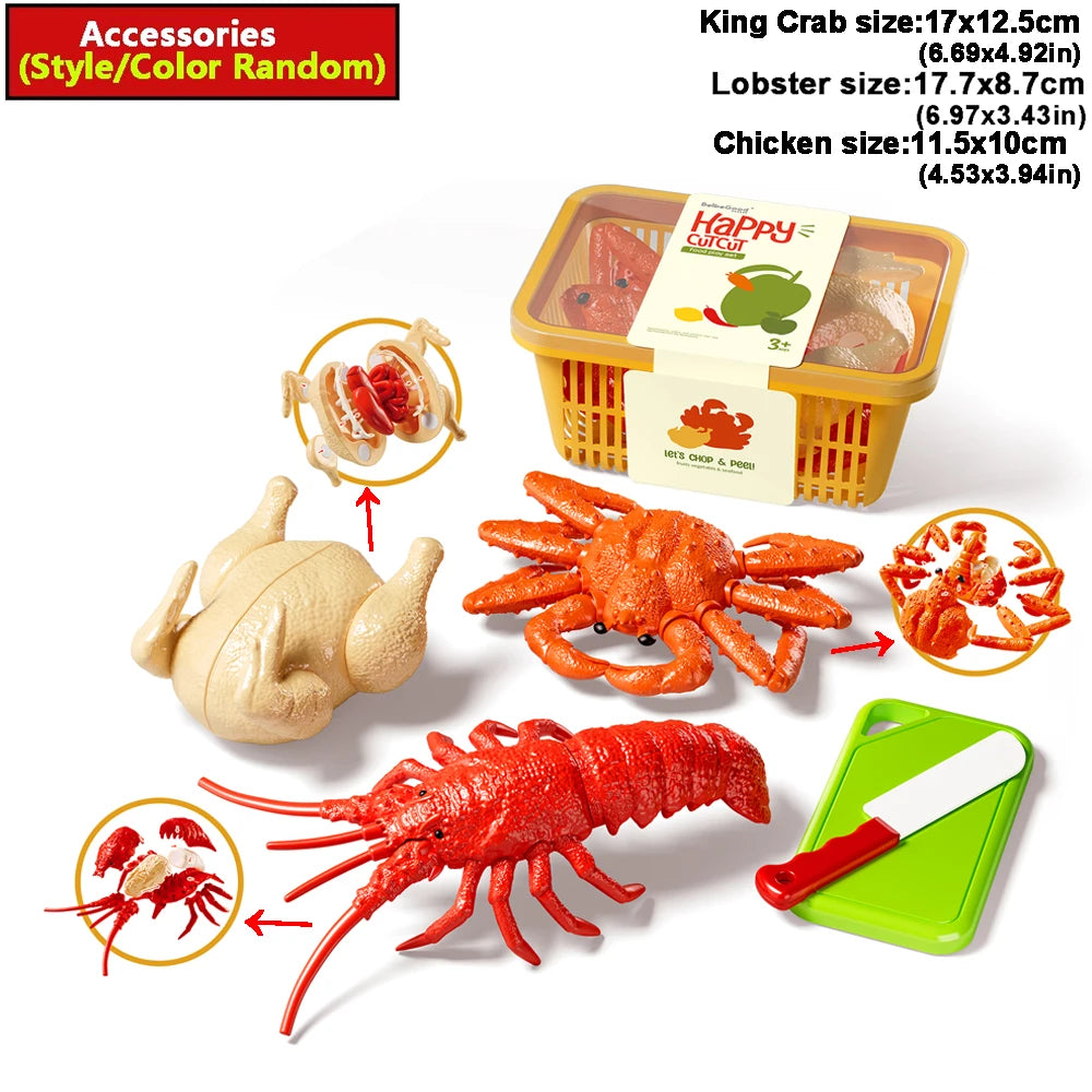 3D DIY Food Play Kit with Lobster, Crab, Fish & More