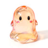 A translucent orange acrylic ghost bead with a small orange stud on top.