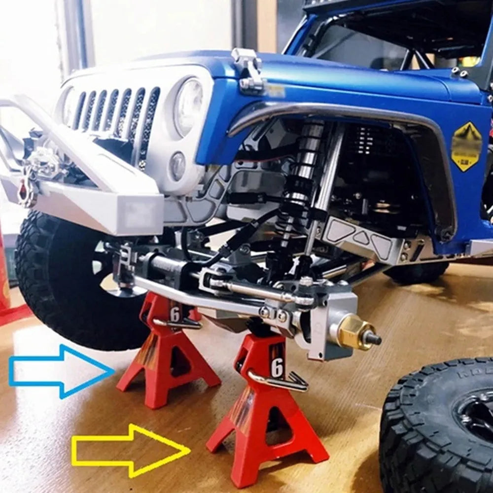 Heavy-Duty Adjustable Scale Jack Stands for 1/10 RC Crawlers