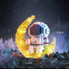 Luminous Astronaut Moon Building Blocks Set with LED Light Technology