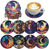 Sparkling Rhinestone Diamond Painting Coaster Set with Holder