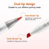 Dual-Tip Alcohol Art Marker Set with Brush and Broad Tips