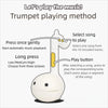 A diagram showing the trumpet playing method for an Otamatone Mini Electronic Musical Instrument toy