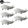 Five clear foil balloon airplane models for birthday party decor