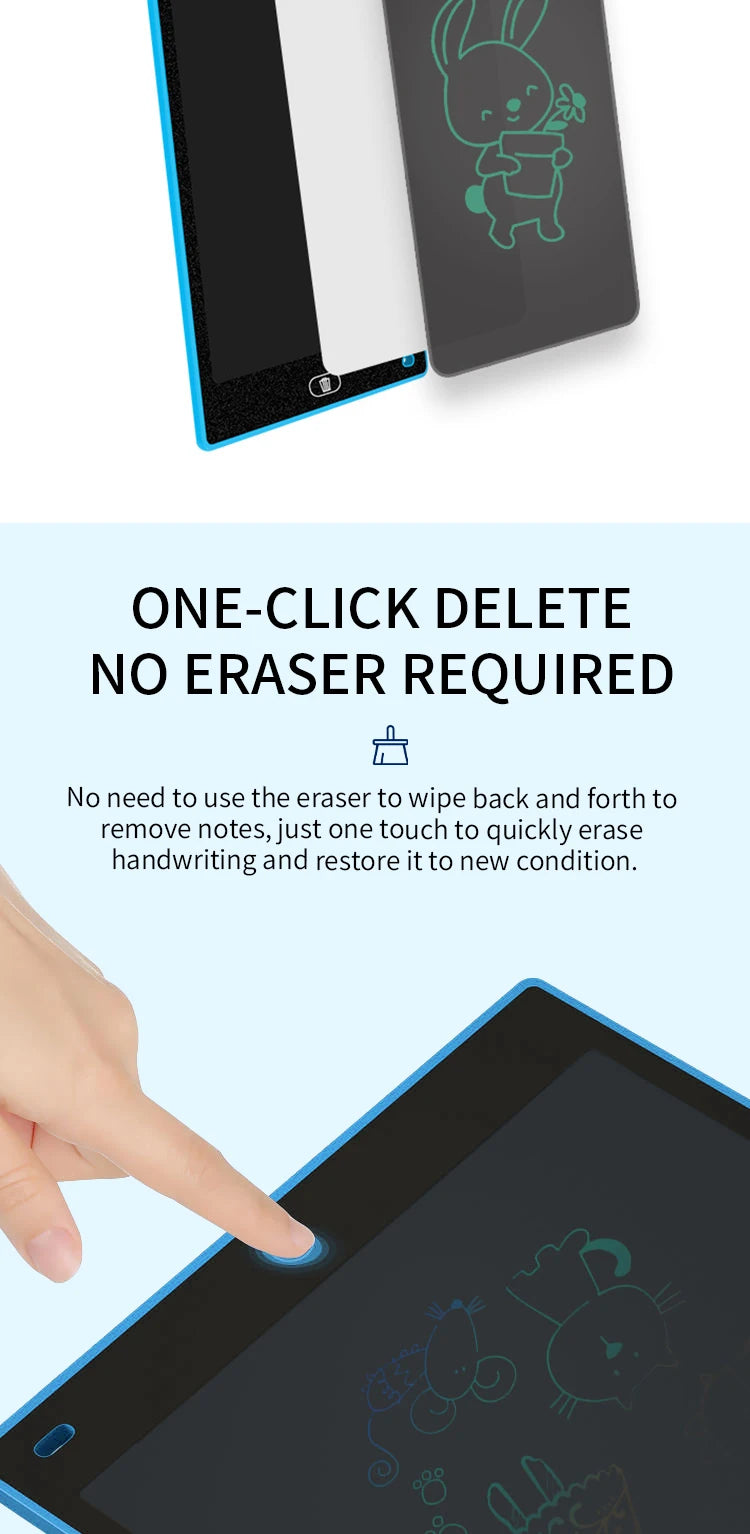 Glare-Free LCD Drawing Tablet with Pressure-Sensitive Stylus